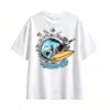Funny Back Print T-Shirt for Women Men - Casual Short Sleeve Graphic Tee