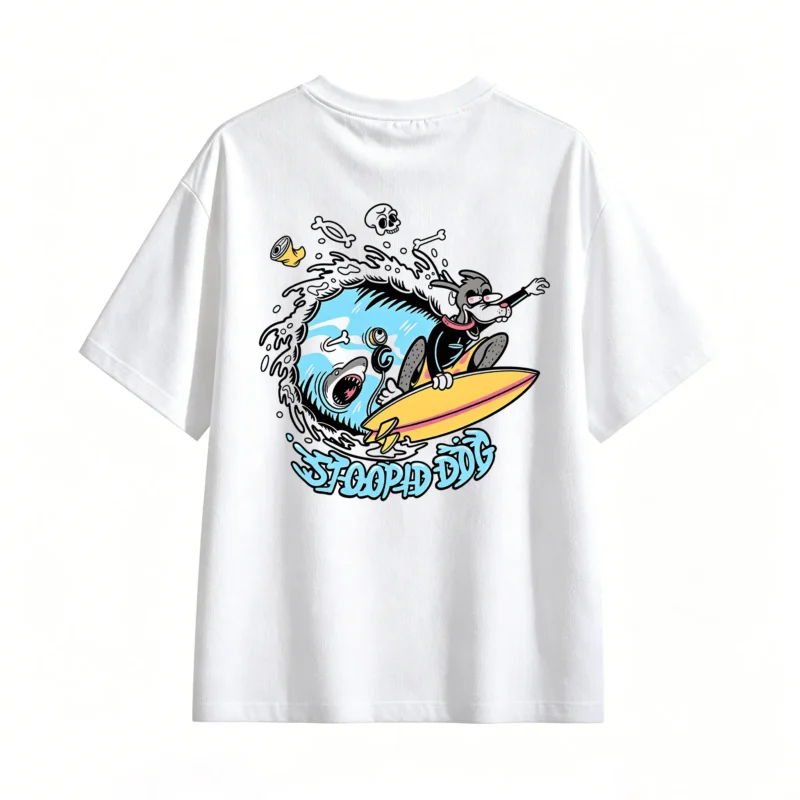 Funny Back Print T-Shirt for Women Men - Casual Short Sleeve Graphic Tee