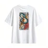 Thrive Under Duress Orange Tabby Cat vs Teal Snake Cosmic Starry Night Graphic Tee