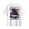 白t Godzilla Run For Your Life Graphic T-Shirt