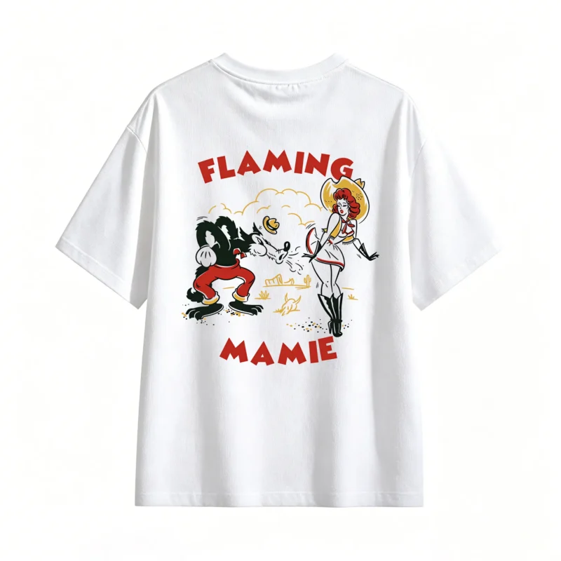 Funny Back Print T-Shirt for Women Men
