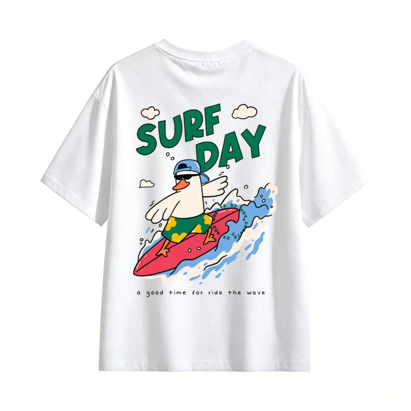 白t Funny Back Print T-Shirt