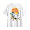 It's So Hot To Be Cool Melting Unicorn Lounge on Beach Chair Retro Pop Art Graphic Tee