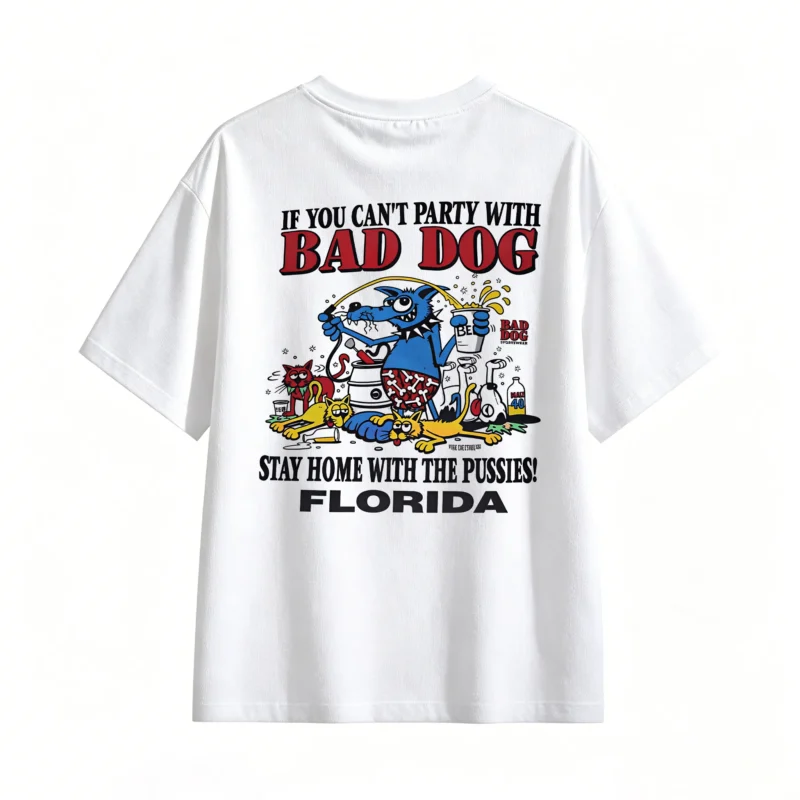 白t Funny Back Print T-Shirt