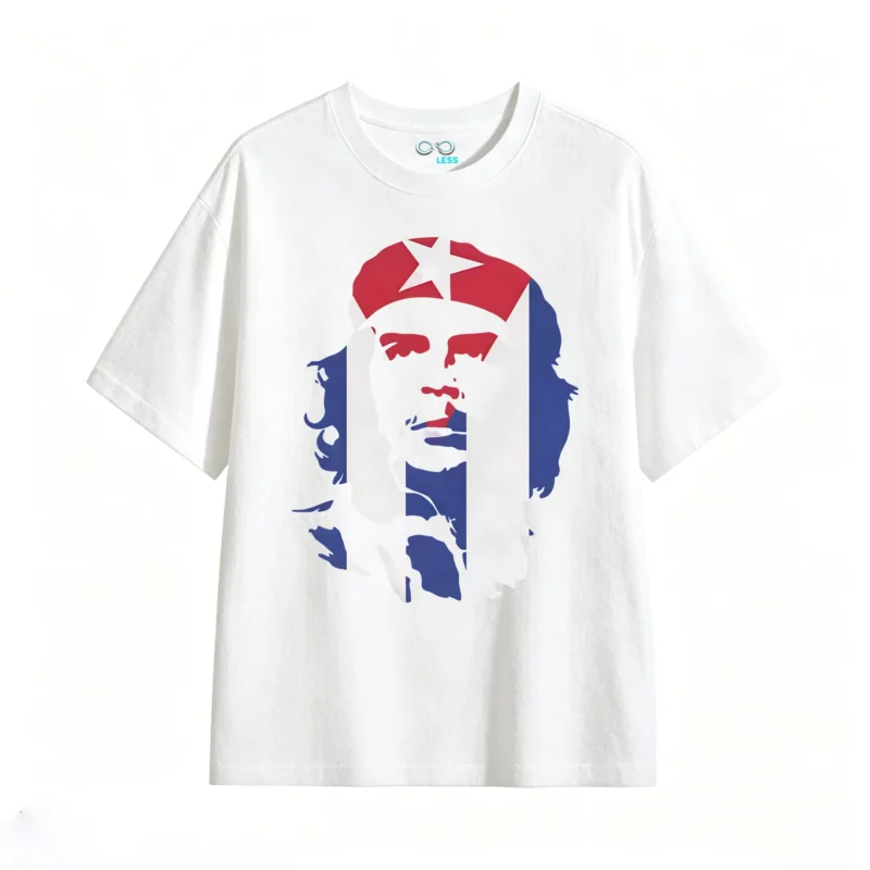 白t Tees with prints of Argentine national heroes