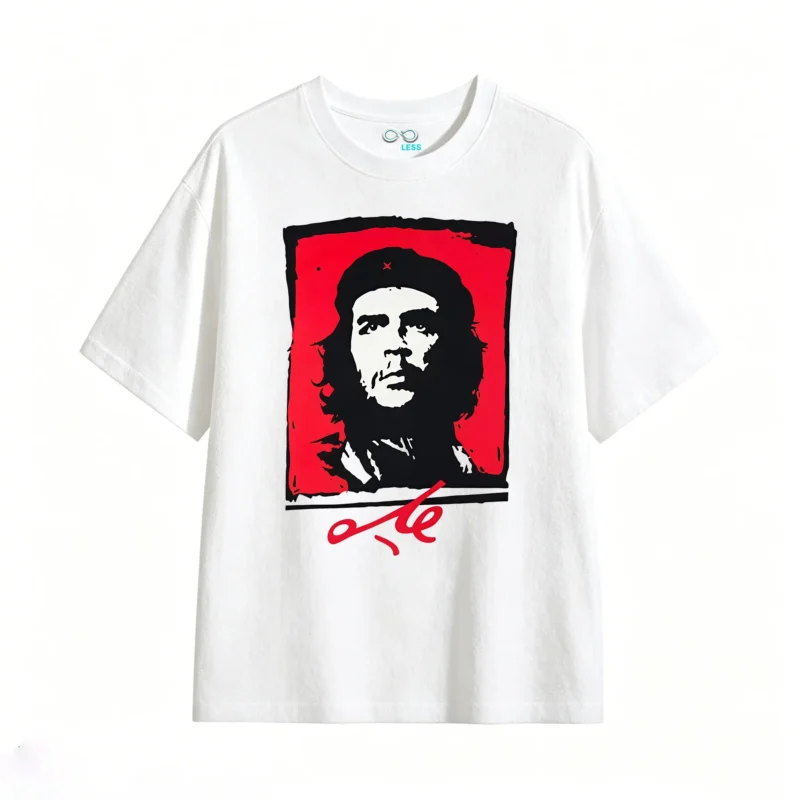 白t Tees with prints of Argentine national heroes