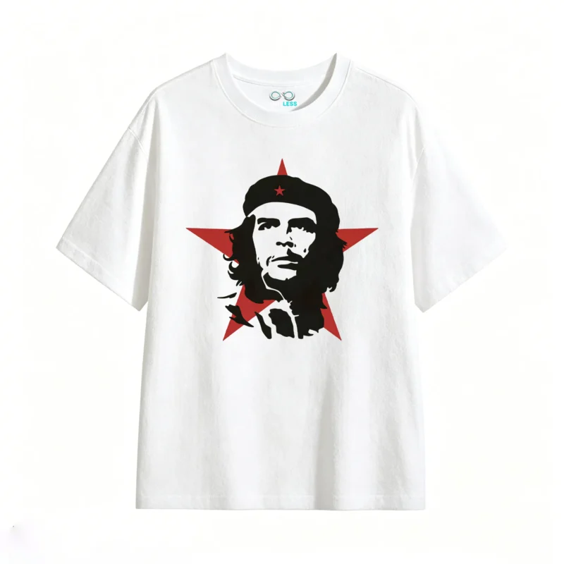 白t Tees with prints of Argentine national heroes