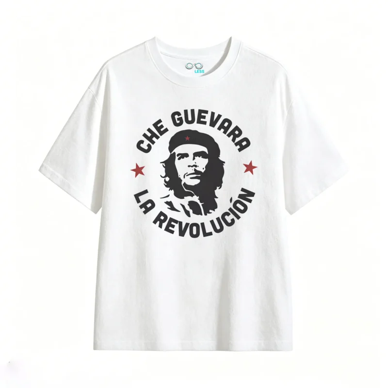 白t Tees with prints of Argentine national heroes