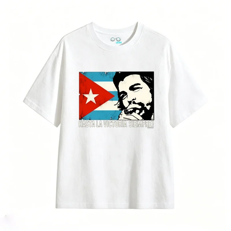白t Tees with prints of Argentine national heroes