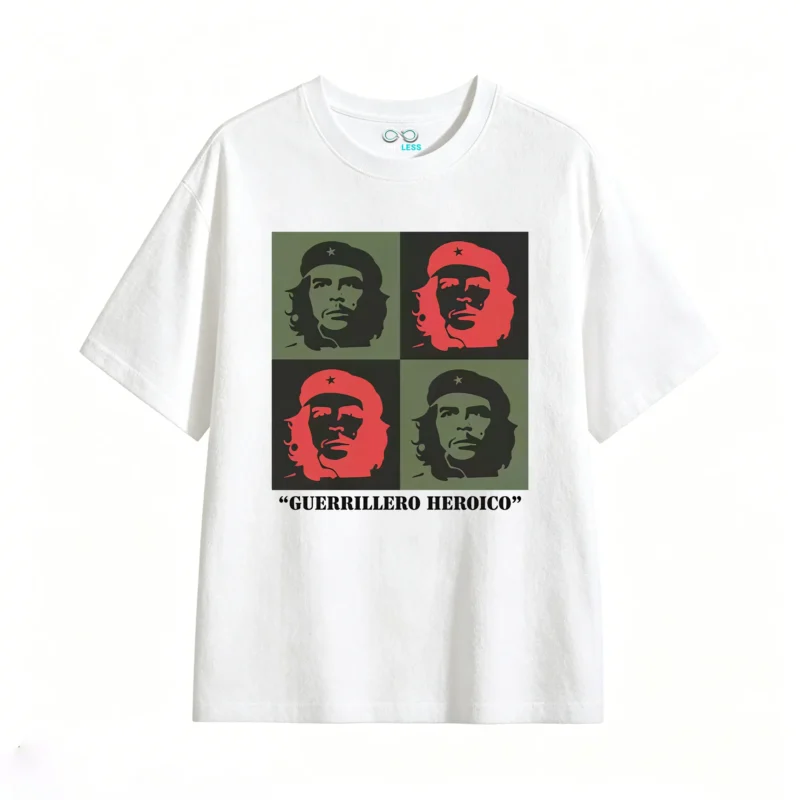 白t Tees with prints of Argentine national heroes