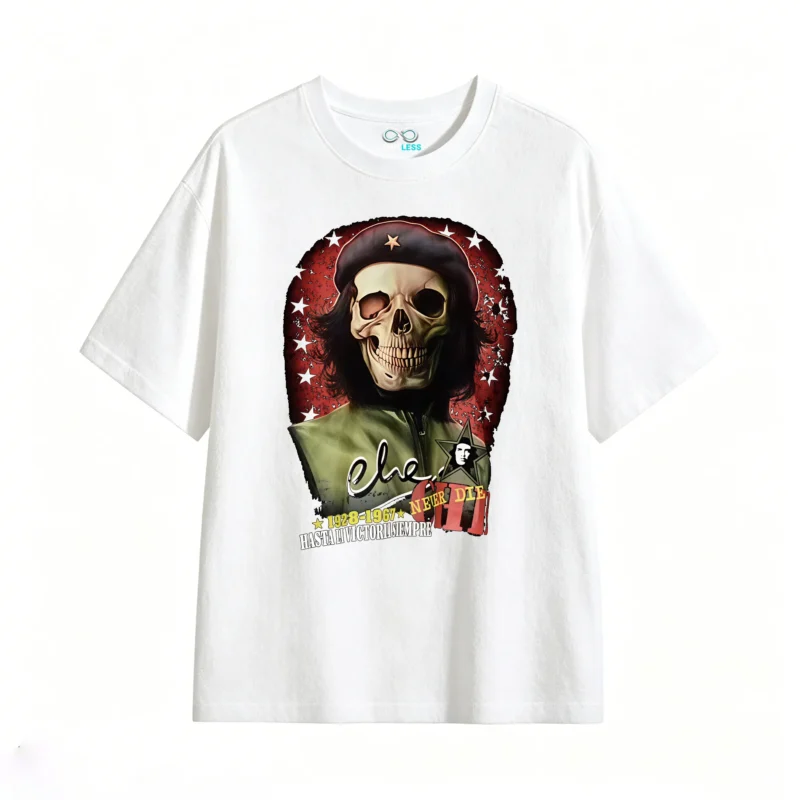 白t Tees with prints of Argentine national heroes