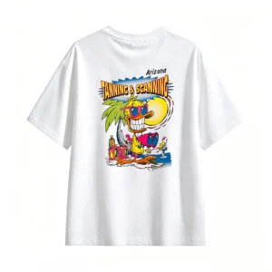 VINTAGE AMERICAN BEACH VACATION DUCK WITH SUNGLASSES PRINT TEE