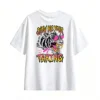 白t Back Print Graphic T-Shirt for Men Women - Vintage Style Cotton Crew Neck Tee