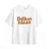 白t正 BELLIKEN IDEA LETTER PRINT SHORT SLEEVE T-SHIRT FOR MEN AND WOMEN, VINTAGE LOOSE CREW NECK PURE COTTON BASIC HALF SLEEVE TOP