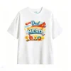 Dad You've Always Been My Hero T-Shirt - Vibrant Superhero Graphic Tee with Trophy Shield and Cape Design