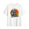 The Mandalorian #1 Dad T-Shirt - Star Wars Beskar Armor Retro Sunset Vintage Graphic Tee for Men Women