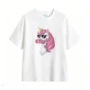 Unicorn with Pink Mane and Sunglasses - Cool Cartoon T-Shirt for Kids and Adults, Magical Yellow Stars Design