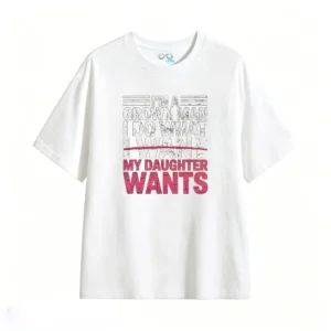 白t正 I'm A Grown Man I Do What I Want My Daughter Wants - Vintage Distressed Typography Graphic Tee for Dad, Bold Statement Shirt with Red Line Design