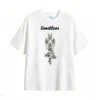 Gothic Fantasy Dragon Creature with Antlers and Wings – Black and White Illustration T-Shirt for Men Women