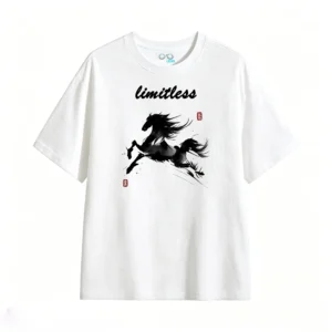 Ink Wash Galloping Horse · Boundless Freedom Chinese Style Short Sleeve T-Shirt
