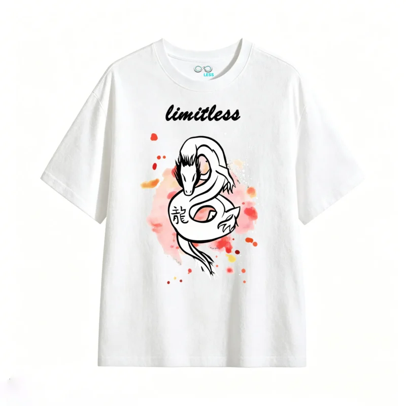 白t正 Mystical White Dragon Art T-Shirt