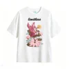 白t正 Pink Bird Lotus Flower Fantasy Moon Art T-Shirt