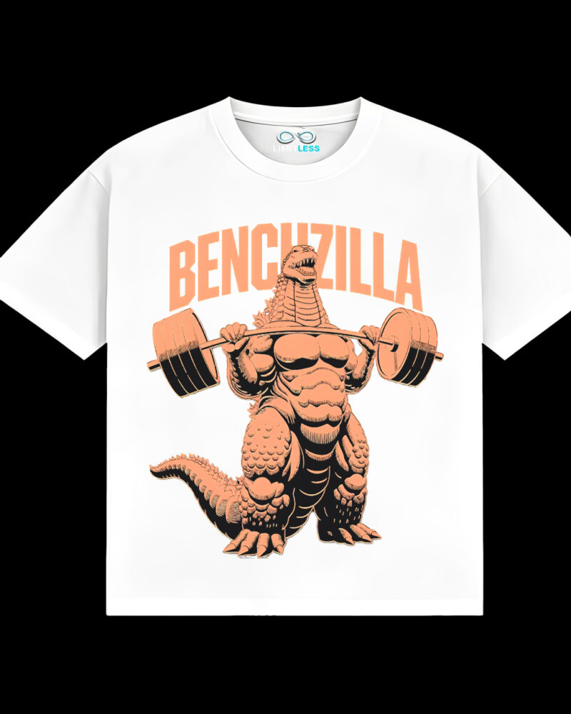 Unisex Benchzilla Godzilla Gym Weightlifting Cotton T-Shirt