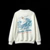 白卫 Coastin' Cowgirl Surfer Girl Retro Vintage Moon Palm Trees Wavy Text Crew Neck Sweatshirt