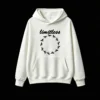 Solid Black Noise Ring Aesthetic Hoodie