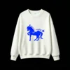 Shine Bright Blue Horse Digital Illustration Unisex Hoodie