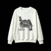 白卫正 Stylized Black and White Zebra Art Graphic Sweatshirt