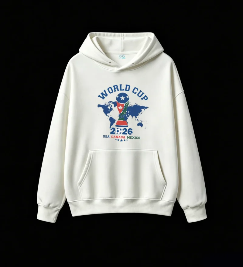 Men's Women's Unisex Hoodie, Soft Cotton Blend Pullover Sweatshirt with Drawstring, Perfect Gift for Soccer Fans, FIFA Tournament Celebration, Blue Red Green Star Print - Casual Streetwear
