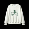 Rodeo Cowboy Bucking Bull Vintage Green Silhouette Unisex Hoodie
