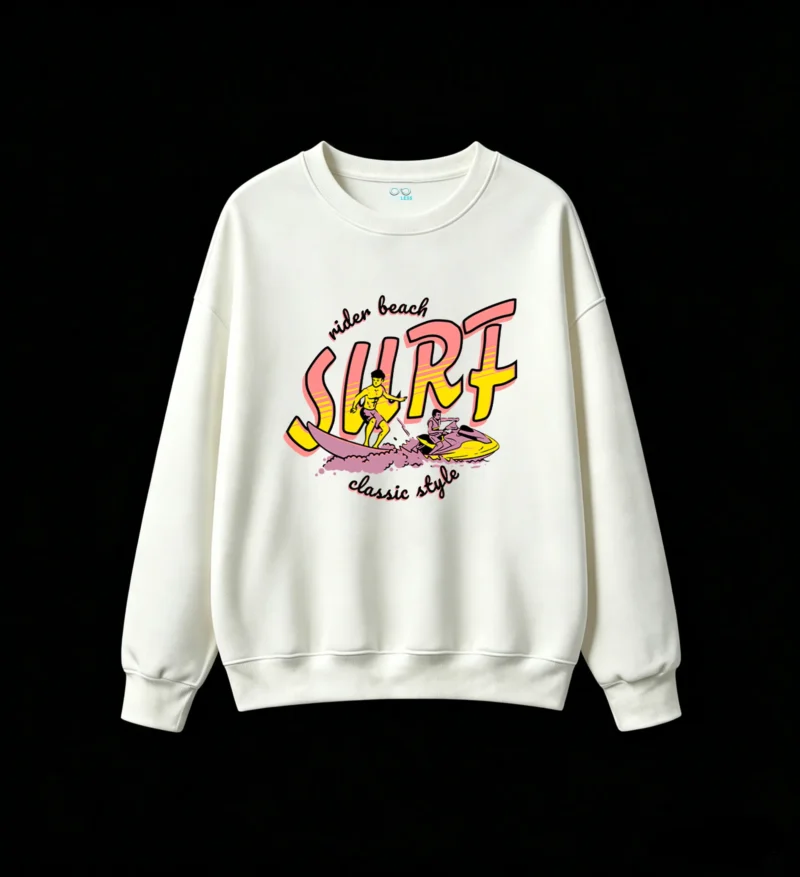 Sudadera holgada y cómoda sin capucha para mujeres y hombres