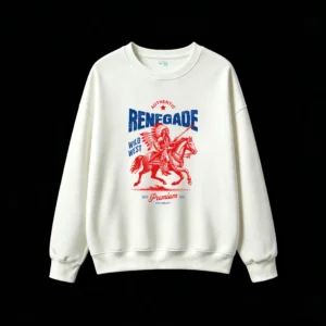 Authentic Renegade Wild West Premium Best Quality Life Native American Warrior Horse Rider Graphic Print Unisex Hoodie