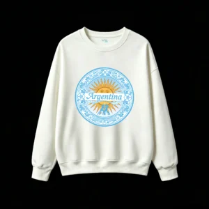Argentina Sun of May Vintage Floral Emblem Tango Dancers Unisex Hooded Sweatshirt