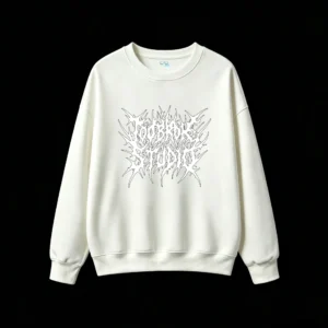 Black Metal Aggressive Logo Graphic Hoodie
