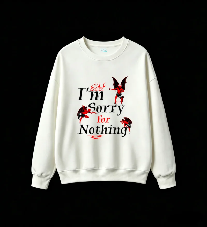 白卫正 No Hoodie Women Men Oversized Pullover Sweatshirt