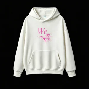 白卫正 Neon Pink Retro Pixel Horse Graphic Hoodie