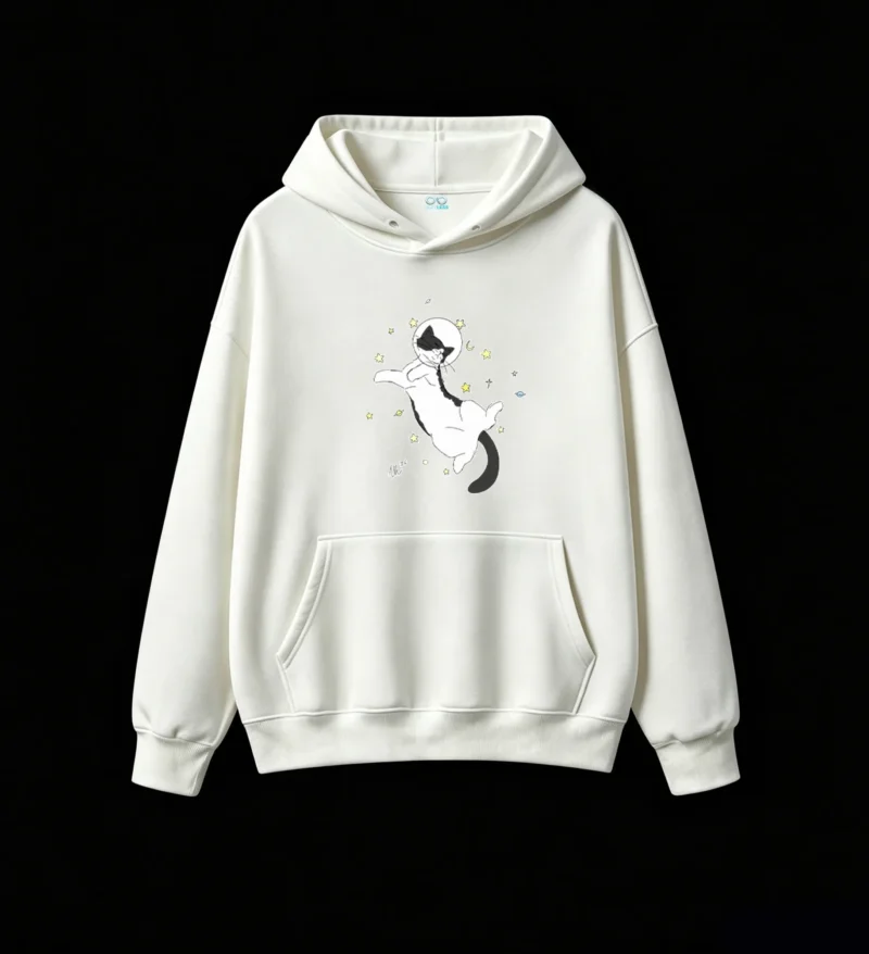 Sudadera con capucha «Cosmic Cat Astronaut»