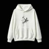 Ethereal Hand with Compass Rose Geometric Symbol - High Contrast Monochromatic Stippled Art Hoodie
