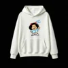 白卫正 Blue and White Striped Jersey Design with Red Bow, Black Shorts and Flag Print, Soft Cotton Blend Pullover Sweatshirt for Kids, Perfect Gift for Soccer Fans on World Cup, Independence Day, or Family Celebrations