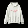 Abstract Red Neon Lines Art Graphic Hoodie