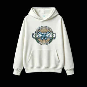 La Universidad Pública Se Defiende Vintage Woodcut Sunburst Blue Ribbon Diploma Laurel Hoodie