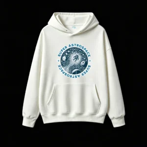 白卫正 Unisex Oversized Hoodie Streetwear Pullover Sweatshirt with Kangaroo Pocket