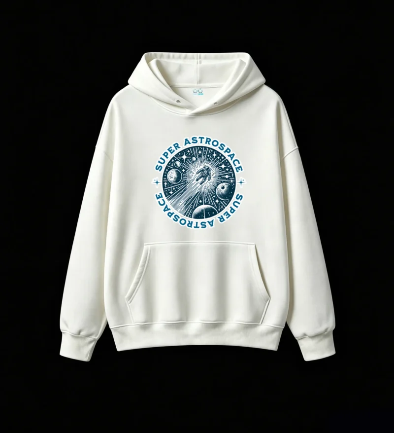 白卫正 Unisex Oversized Hoodie Streetwear Pullover Sweatshirt with Kangaroo Pocket