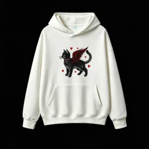 白卫正 Gothic Angel Cat Hoodie