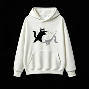 白卫正 Starry Cats Duo Hoodie