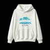 白卫正 Soy Argentino Floral Daisy Blue Teal Roses Hydrangea Artistic Brushstroke Design - Premium Cotton Blend Unisex Hoodie