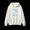 白卫正 Don't Be Afraid Dog Cartoon Hoodie Playful Hand-Drawn Doodle Sweatshirt with Bold Typography